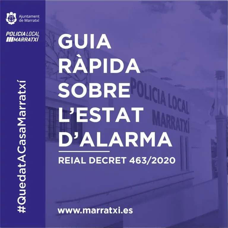 Consulta la Guía rápida de la Policía Local sobre el Real Decreto del estado de alarma