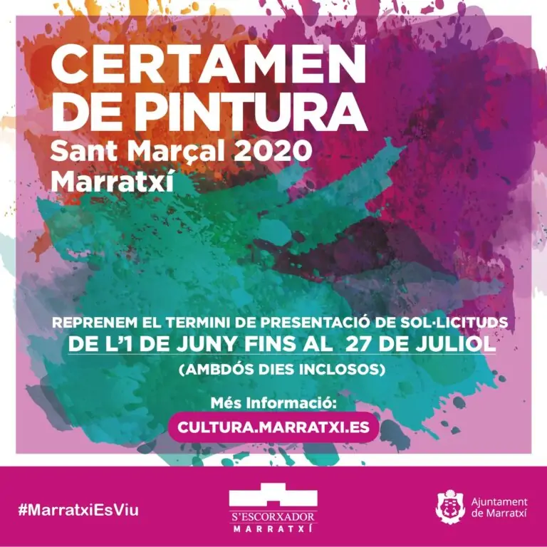 Es reprèn el termini de presentació de sol·licituds per al Certamen de Pintura de Sant Marçal