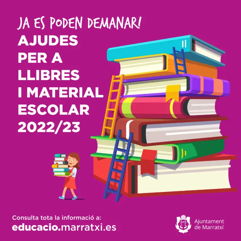 L’Ajuntament destina 50.000 euros en ajudes a la compra de llibres de text i material escolar per al curs 2022/2023