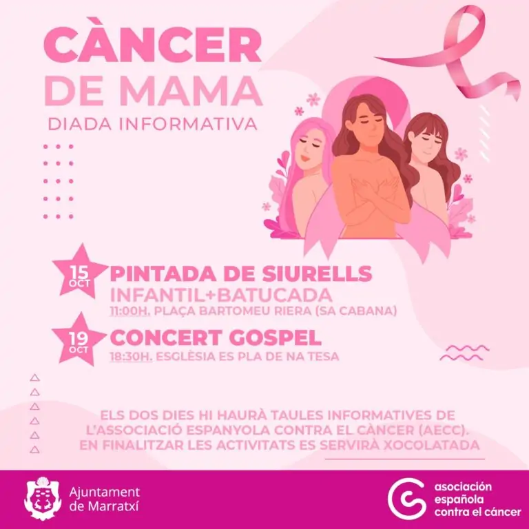 El Ayuntamiento celebra dos actos con motivo del Día Mundial Contra el Cáncer de Mama