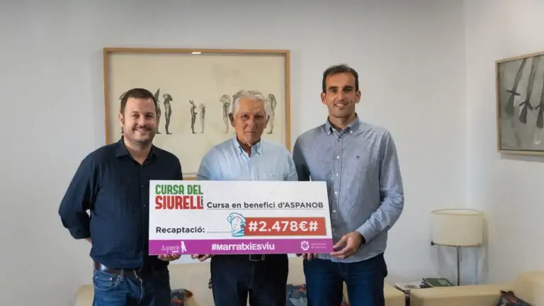 L’Ajuntament de Marratxí entrega a Aspanob els 2.500 euros de la IX Cursa del Siurell